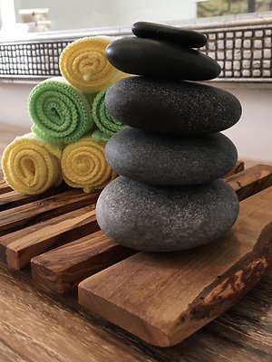 Hot Stone Reflexology. stones